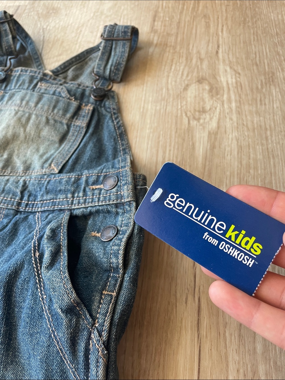 Genuine Kids by OshKosh Blue Denim Shortalls 100% Cotton Jean